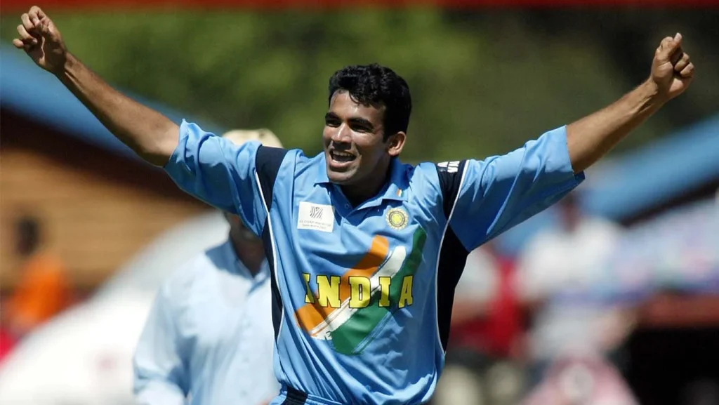 Zaheer Khan playing against Sri Lanka