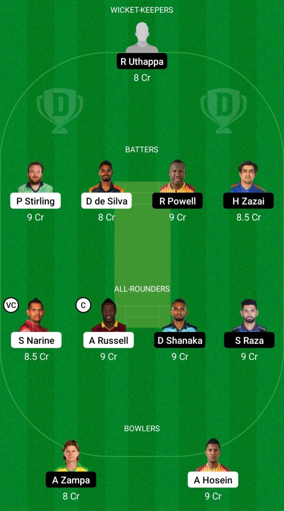 ABD vs DUB Dream11 Team Prediction for Today's Match Team 1