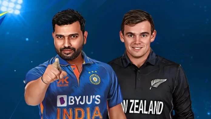 IND vs NZ 2nd ODI: India Strikes in Powerplay, Shami, Siraj and Hardik Pandya Uproots Key Wickets
