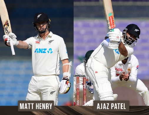 Matt Henry and Ajaz Patel added 104 runs for the last wicket against Pakistan. Watch Social Media Reaction