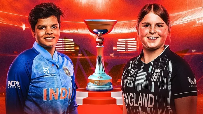 IND-W vs ENG-W, U-19 Women's T20 WC Final; 1st innings summary