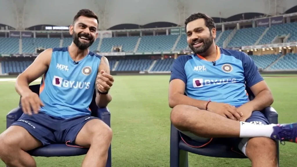 Rohit and Virat Sharing Laugh