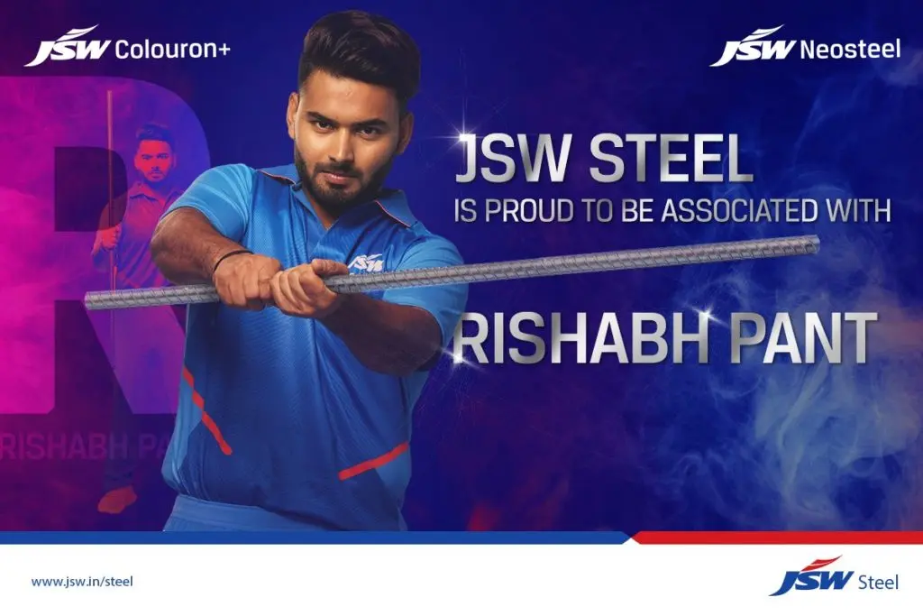 Pant in an advertisement of JSW 