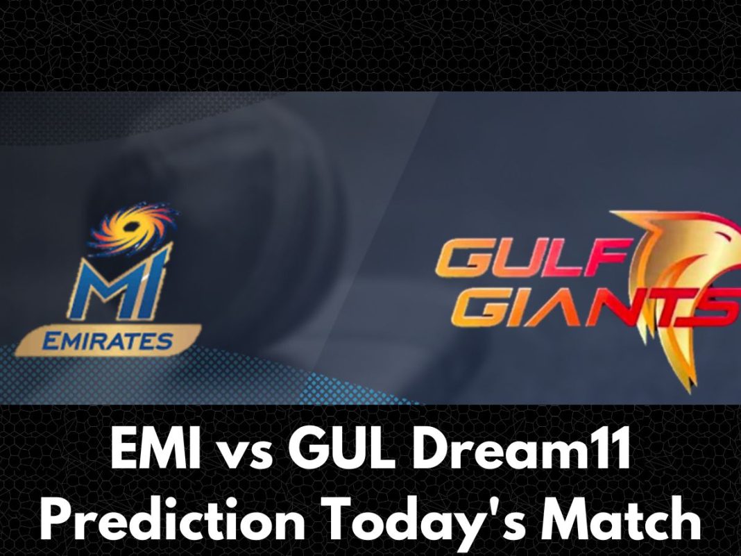 EMI vs GUL Dream11 Prediction Today's Match, Probable Playing XI, Pitch Report, Top Fantasy Picks, Captain, and Vice Captain Choices, Weather Report, and More for Today’s Match in UAE T20 League