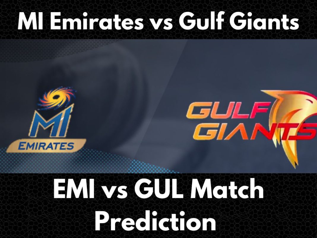 EMI vs GUL Match Prediction – Who will win today’s ILT20 match between MI Emirates and Gulf Giants?