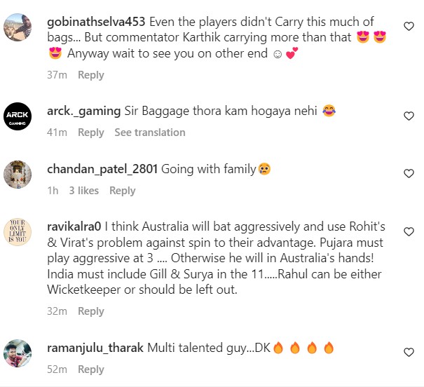 "Itna saman hamre yaha shadi hoti to leke Jate hai," Fans Poke Fun on Dinesh Karthik's Latest Instagram Post with Massive Luggage for IND vs AUS Test Series
