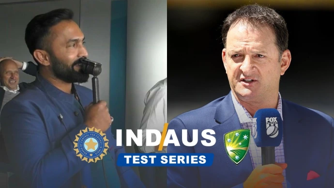 Former Australian Cricketer Mark Waugh gets into heated on-air exchange with Dinesh Karthik during Delhi Test Commentary