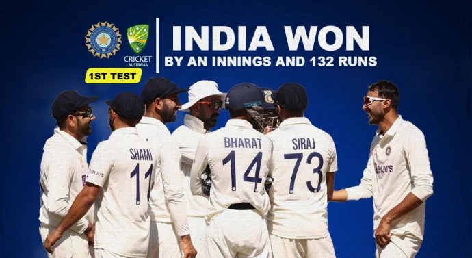 India win the first test