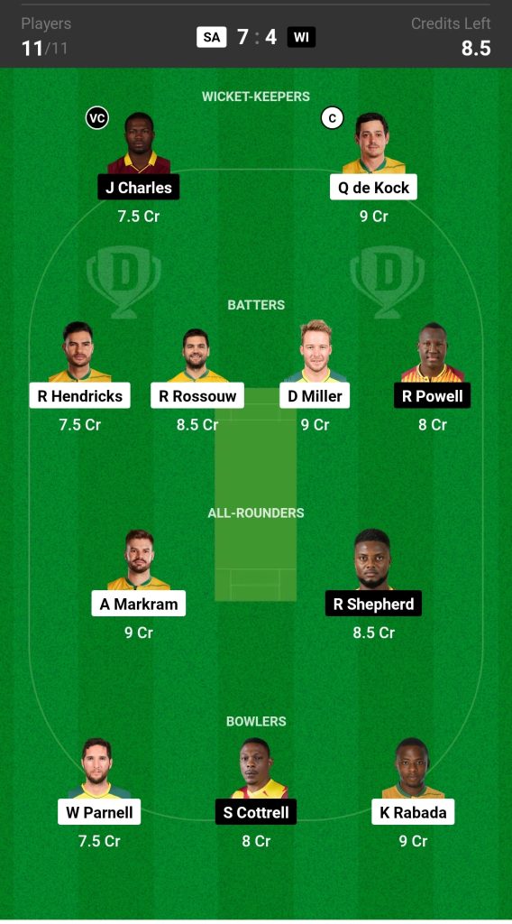 IMG 20230328 142354 SA vs WI Dream11 Prediction 3rd T20I Today's Match, Probable Playing XI, Pitch Report, Top Fantasy Picks, Captain and Vice Captain Choices, Weather Report, Predicted Winner for 3rd T20I match, West Indies tour of South Africa