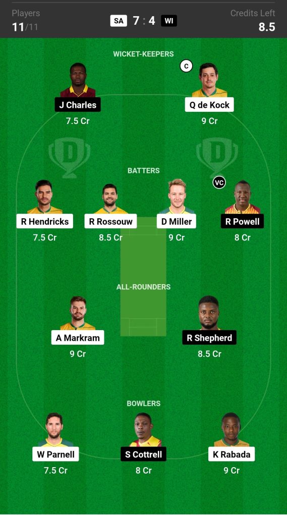 IMG 20230328 142405 SA vs WI Dream11 Prediction 3rd T20I Today's Match, Probable Playing XI, Pitch Report, Top Fantasy Picks, Captain and Vice Captain Choices, Weather Report, Predicted Winner for 3rd T20I match, West Indies tour of South Africa