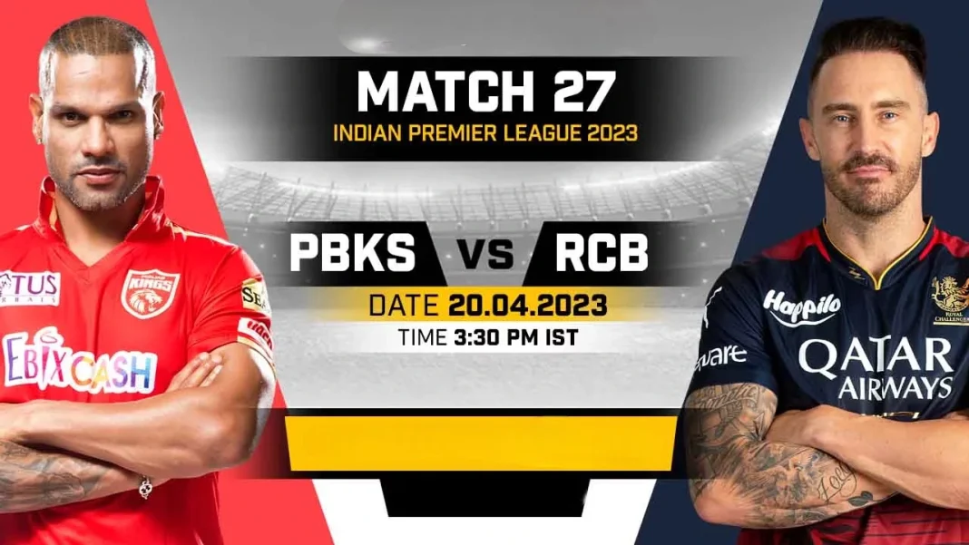 IPL 2023 Punjab Kings vs Royal Challengers Bangalore: Weather Report for Match 27