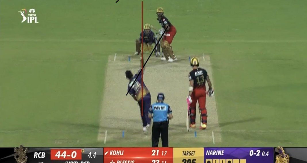A slow-mo breakdown of Sunil Narine's action seems to suggest that Sunil Narine did chuck his way to the Virat Kohli dismissal.