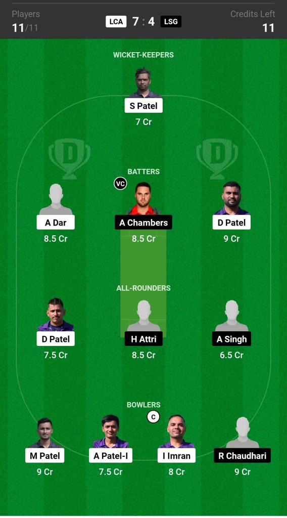 LCA vs LSG Dream11 Prediction Today's Match Team 2

