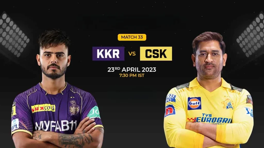 IPL 2023 KKR vs CSK: Live Streaming - Where to Watch Match 33 Live on TV and Online?