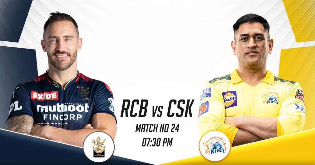 IPL 2023 RCB vs CSK: Live Streaming - Where to Watch Match 24 Live on TV and Online?