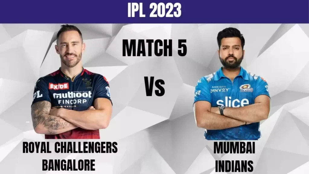 IPL 2023 RCB vs MI: Injury Updates for Today's Match