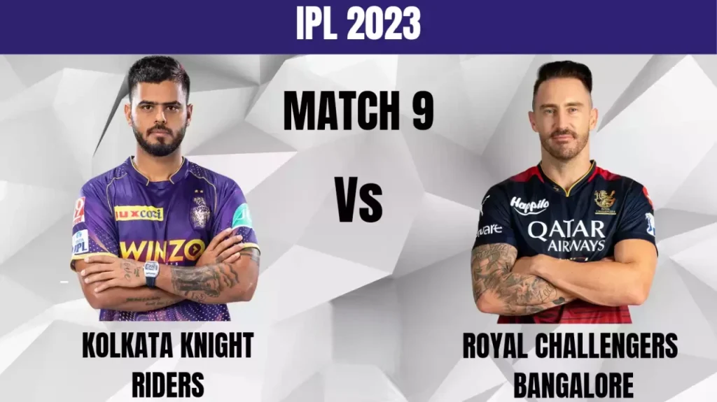 IPL 2023 KKR vs RCB: Live Streaming App - Where to Watch Match 9 Live on OTT and Online?