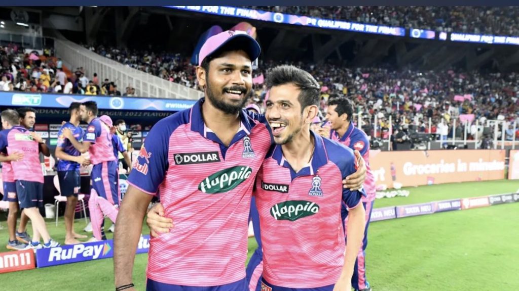 Yuzi Chahal with Sanju Samson