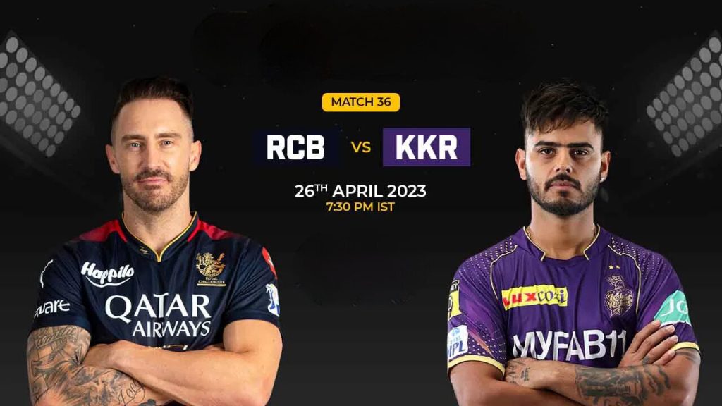 IPL 2023 RCB vs KKR: Live Streaming - Where to Watch Match 36 Live on TV and Online?