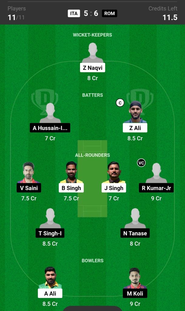 ITA vs FRA Dream11 Prediction Today's Match Team 2