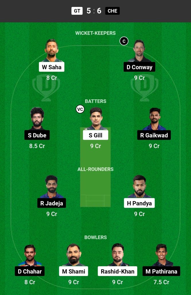 IPL 2023: Gujarat Titans vs Chennai Super Kings Dream11 Prediction Team Qualifier 1 Today Match