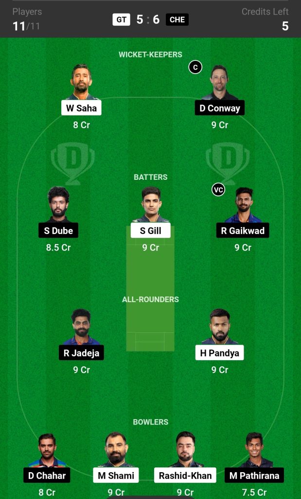 IPL 2023: Gujarat Titans vs Chennai Super Kings Dream11 Prediction Team Qualifier 1 Today Match