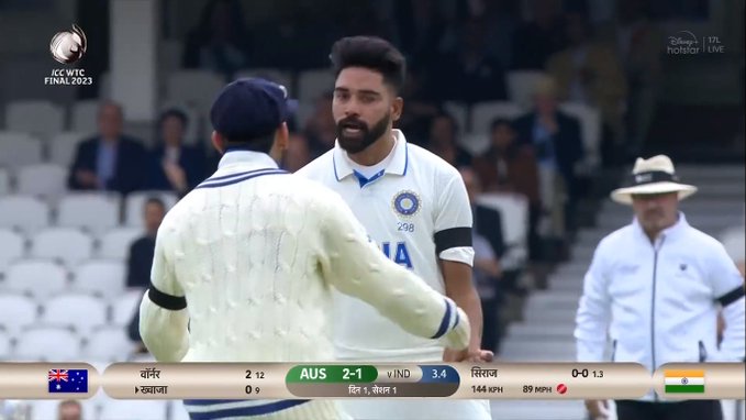 WTC 2023 Final Day 1: Mohammed Siraj strikes for India, Usman Khawaja gone for a duck