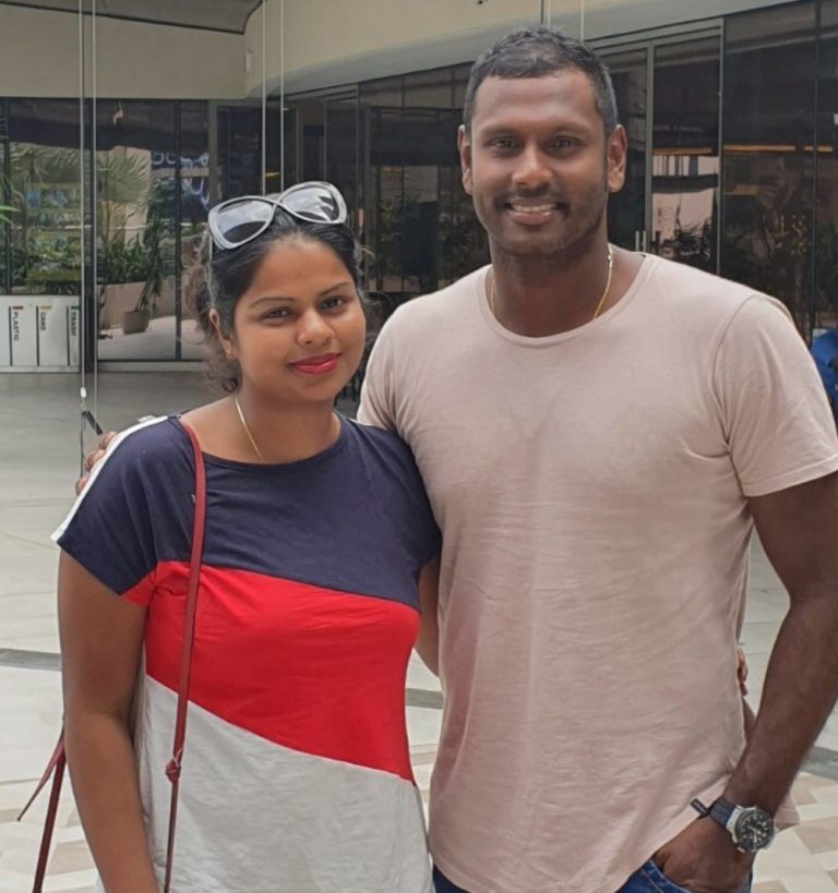 Angelo Mathews Wife- Heshanie Silva Age, Photos, Instagram, Son, Daughter