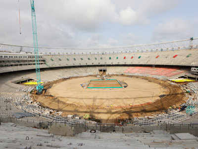 Making of World's Largest Cricket Stadium in 10 Photos