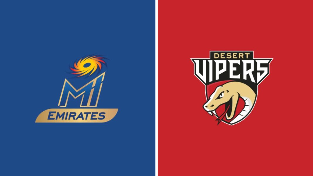 MI Emirates vs Desert Vipers: Free Live Streaming Details for Today Match ILT20 2024