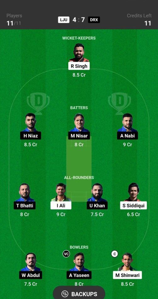 LJU vs DRX  Dream11 Prediction Today Match Team 5