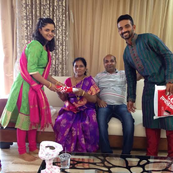 Ajinkya Rahane Parents and Wife