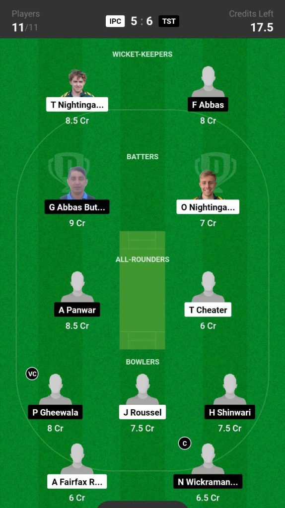 IPC vs TST Dream11 Prediction Today Match Team 2