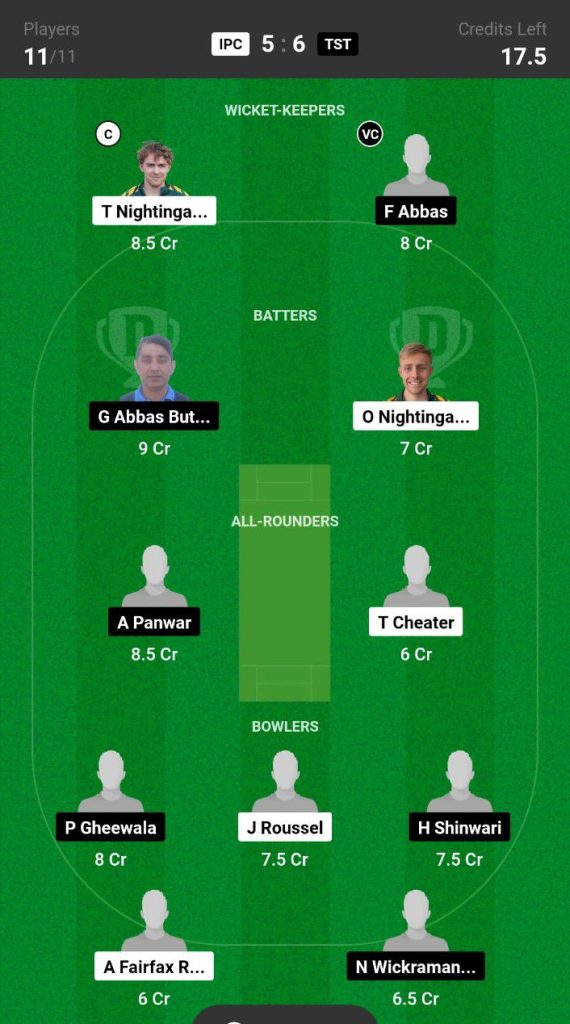 IPC vs TST Dream11 Prediction Today Match Team 4