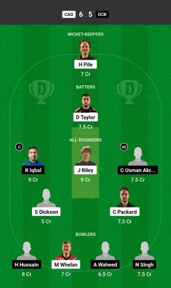 CAG vs OCK  Dream11 Prediction Today Match Team 1