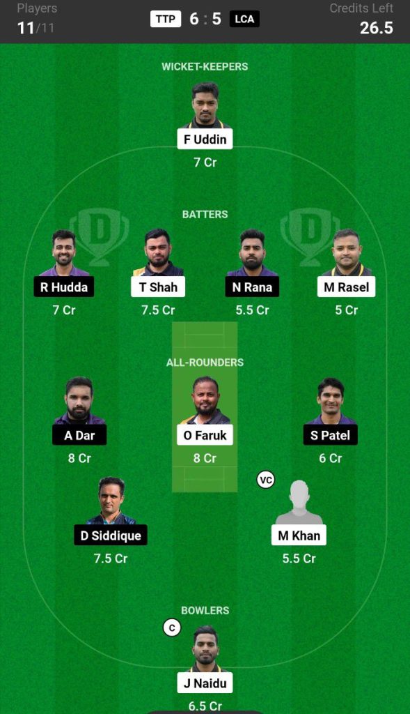 TTP vs LCA Dream11 Prediction Today Match – ECS Portugal 2024 Match 35