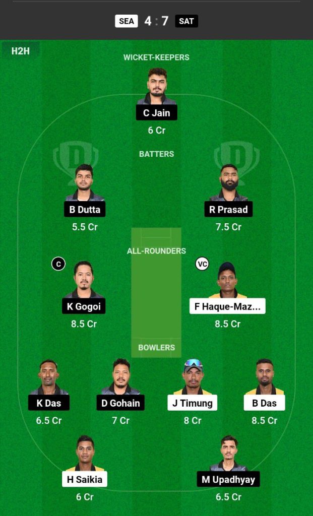 SEA vs SAT Dream11 Prediction Today Match Team 1