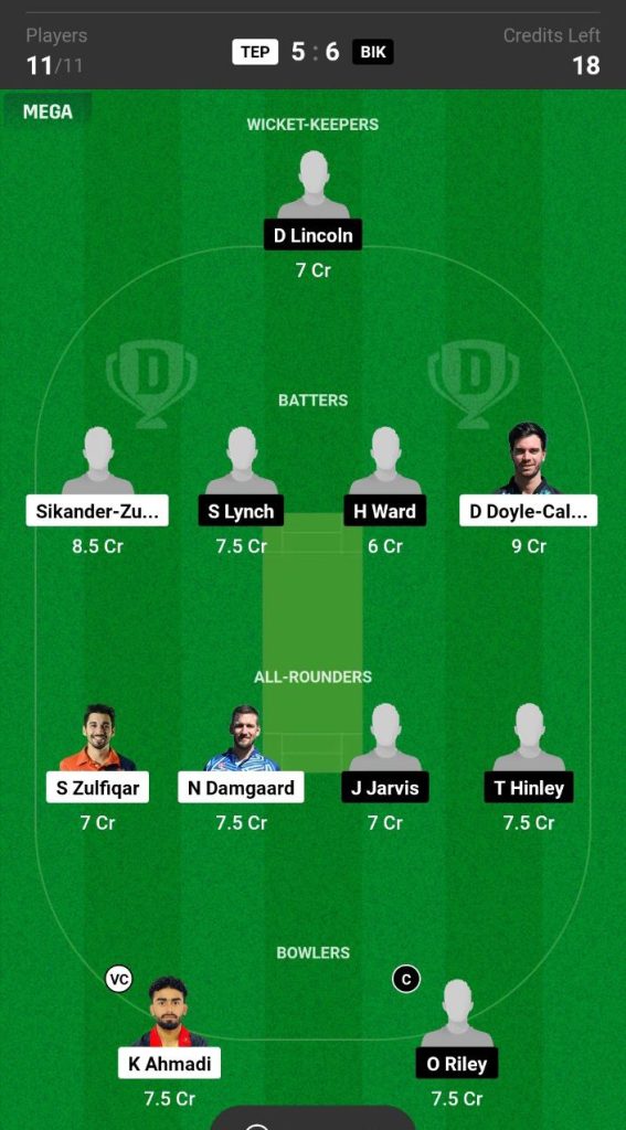 TEP vs BIK Dream11 Prediction Today Match Team 3