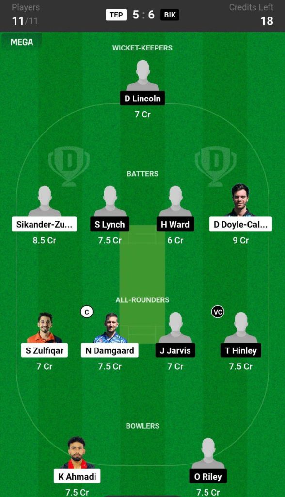 TEP vs BIK Dream11 Prediction Today Match Team 5