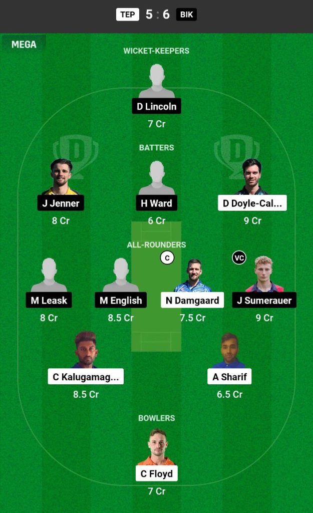 TEP vs BIK Dream11 Prediction Today Match Team 1