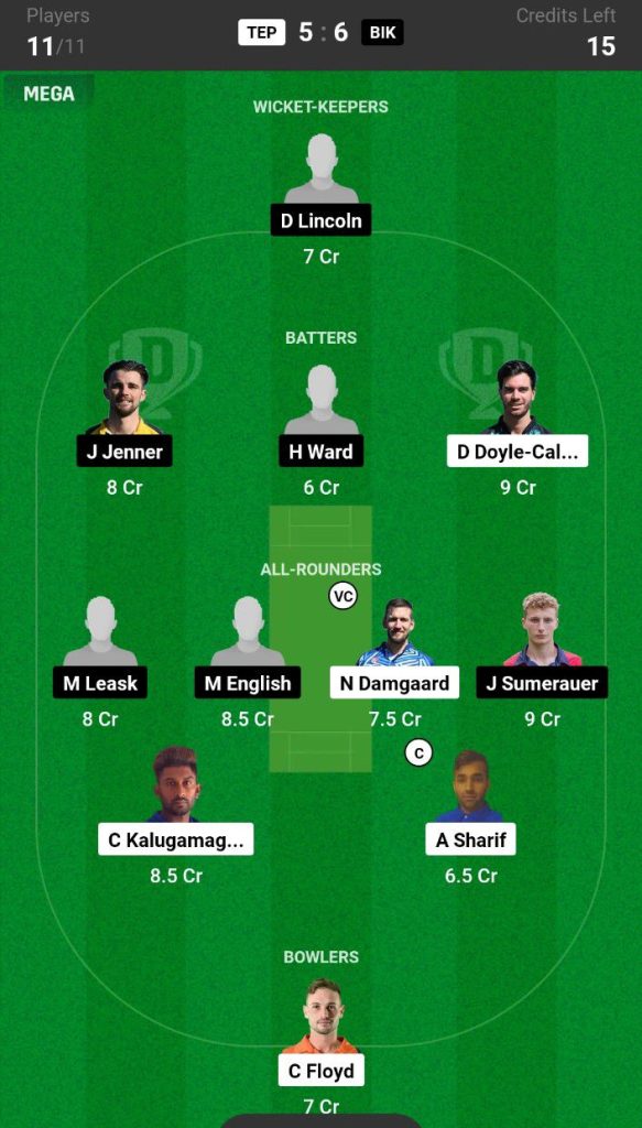 TEP vs BIK Dream11 Prediction Today Match Team 3