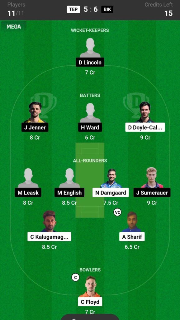 TEP vs BIK Dream11 Prediction Today Match Team 4