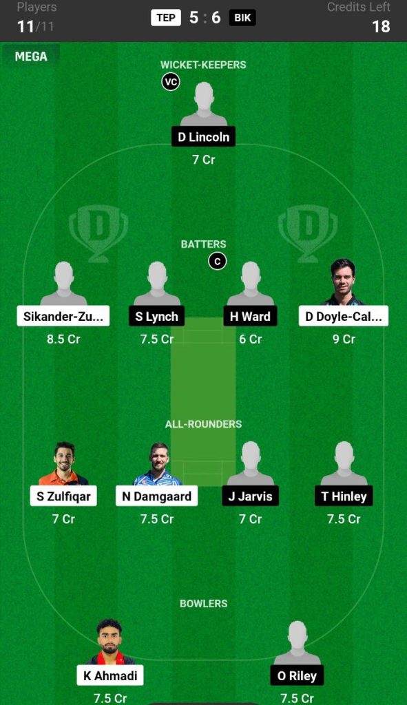 TEP vs BIK Dream11 Prediction Today Match Team 1