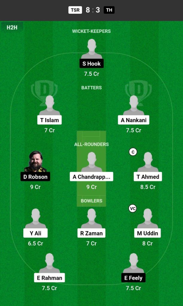 TSR vs TH Dream11 Prediction Today Match Team 1