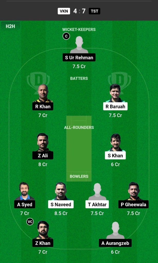 VKN vs TSK Dream11 Prediction Today Match Team 1