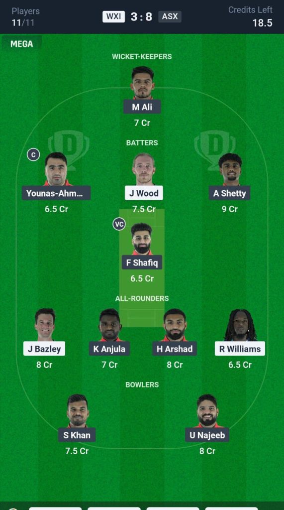 WXI vs ASX Dream11 Prediction Today Match