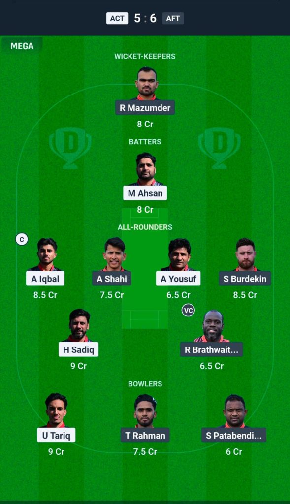 ACT vs AFT  Dream11 Prediction Today Match