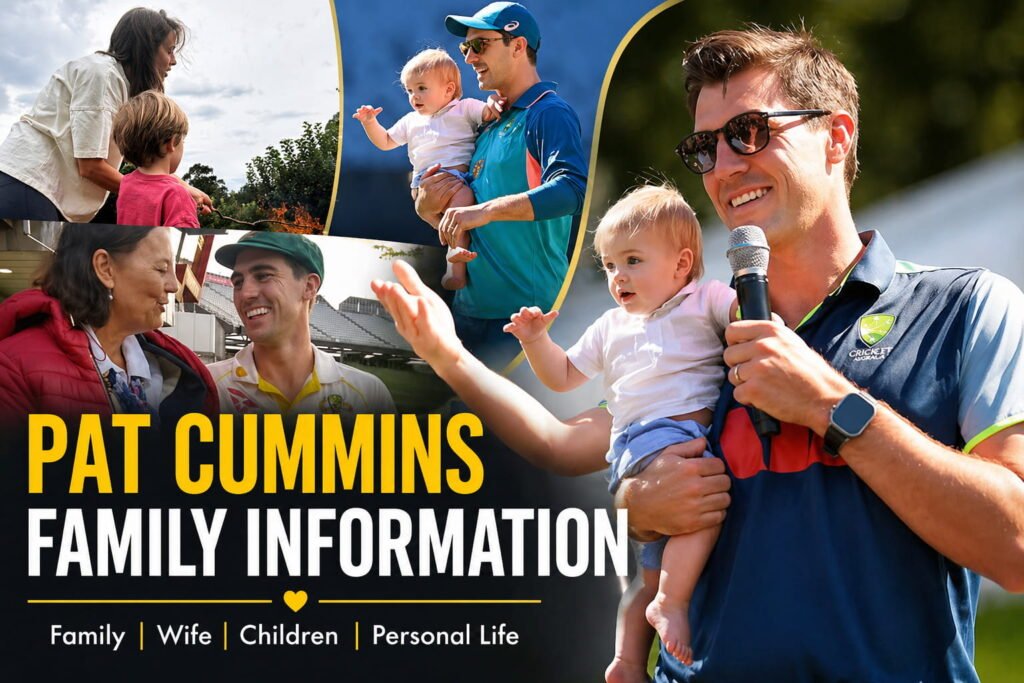 Pat Cummins family photos with wife, child and parents