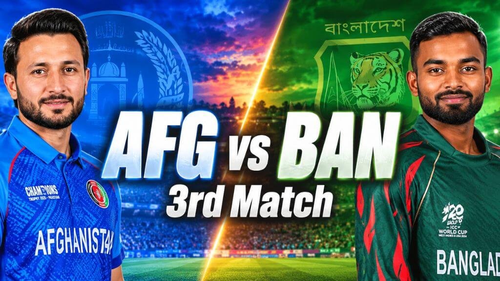 AFG vs BAN 3rd Match 2026 Umpires and Commentators List