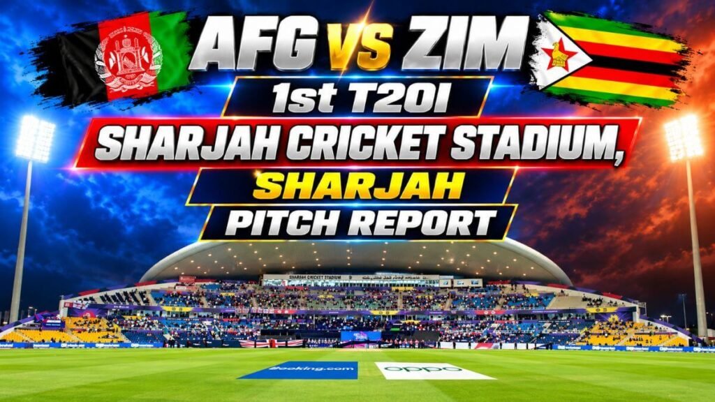 Sharjah Pitch Report: AFG vs ZIM 1st T20I, Batting or Bowling Pitch Today? AFG vs ZIM 1st T20I 2026 Pitch Report